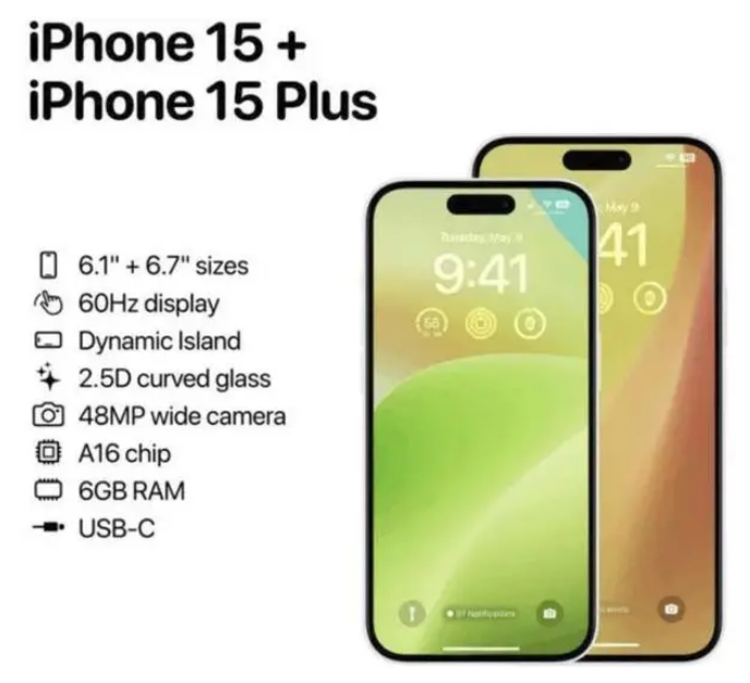 晋中苹果15维修服务分享iPhone15有哪些机型 